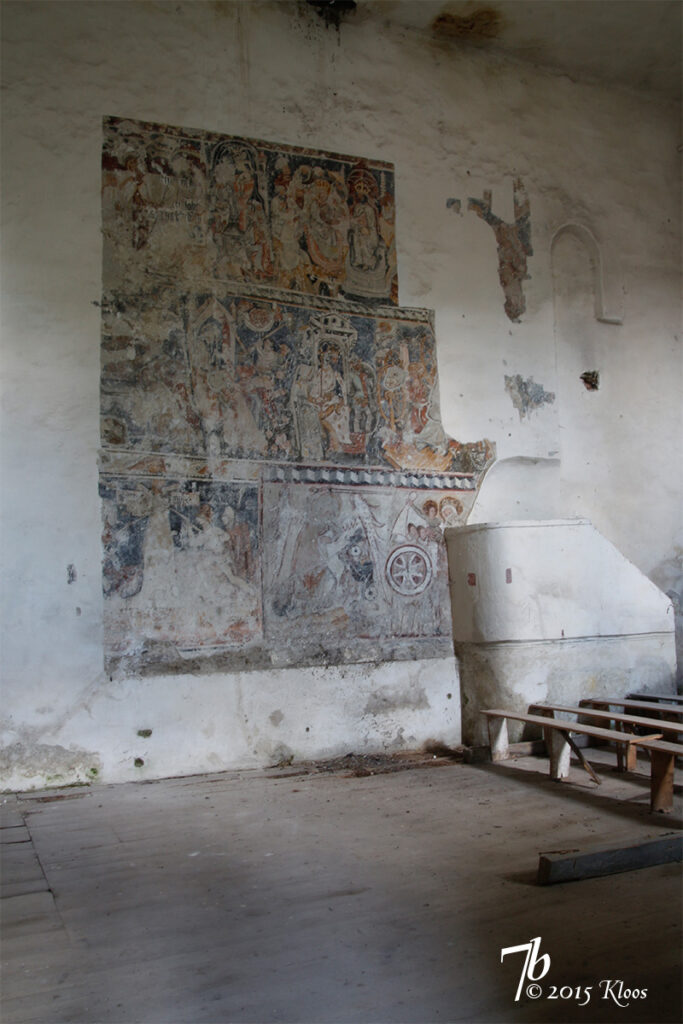 Wandmalereien an der Nordwand der Kirche in Schmiegen, Rumaenien