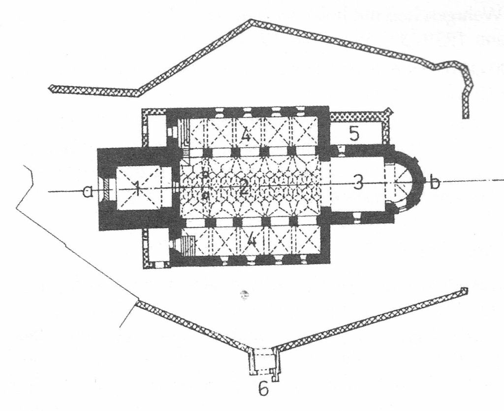 Grundriss der Kirchenburg in Neudorf bei Hermannstadt