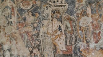 Martyrium der Heiligen Margareta, Wandmalerei in der Kirche von Schmiegen